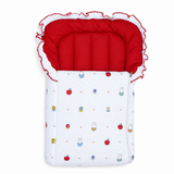 Frill Carry Nest Red Bunny Print | Little Darling