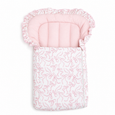 Frill Carry Nest Pink Bow Print | Little Darling