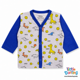 Baby Night Suit Animal Print Blue | Little Darling