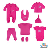 Baby Girl 8 Pcs Newborn Baby Gift Set Pink | Little Darling