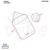 Hooded Carry Nest With Pillow White Color | Little Darling