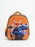 Kids 3D Cartoon Character School Backpack Orange