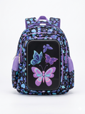 Girls Butterfly Print School Backpack