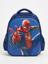 Kids 3D Spider Man School Backpack Blue
