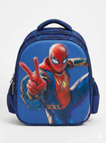 Kids 3D Spider Man School Backpack Blue