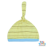 Baby Cap Knotted Monkey & Cloud Stripes | Little Darling