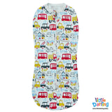 Baby Swaddle Pk of 2 Truck & Car Sky Blue Color | Little Darling