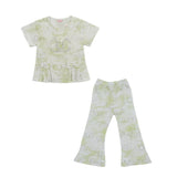 Girls Mint Green Embellished Top & Trouser Set