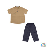 Elegant Boys Camel Kurta Pant Set