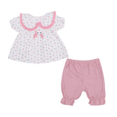 Baby Girls Pink Bunny Print Top & Shorts Set
