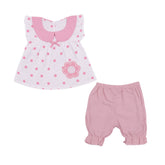 Baby Girls Pink Polka Dot Top & Shorts Set