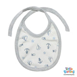 Anchor & Boat Printed Pack of 5 Bibs | Little Darling - Zubaidas Mothershop