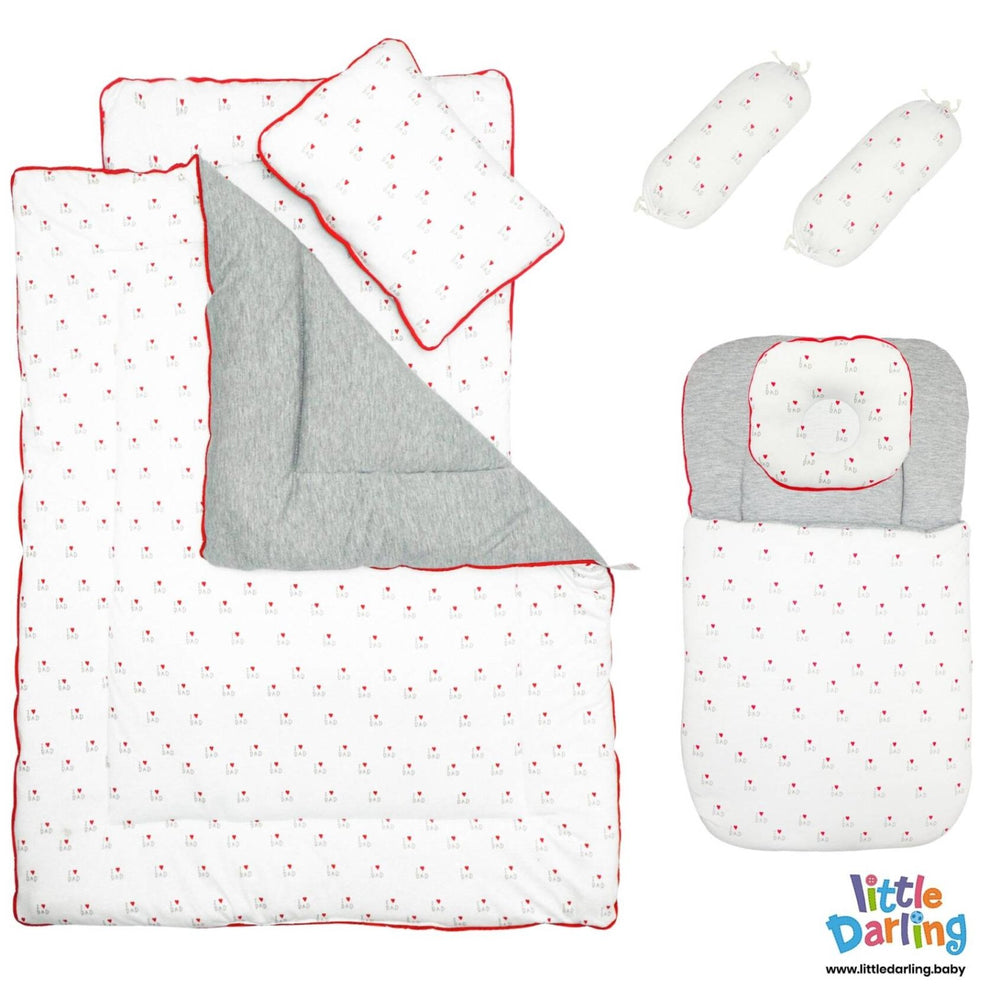 Baby Bedding Set 7 Pcs I Love Dad | Little Darling - Zubaidas Mothershop