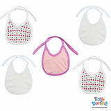 Baby Bibs Pk of 5 Multi Color Dots | Little Darling - Zubaidas Mothershop