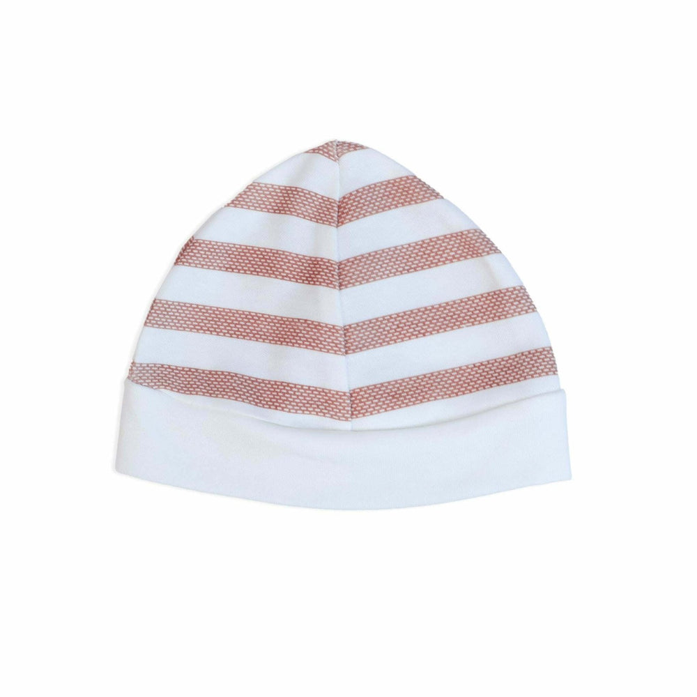 Baby Cap Brown Strip Print | Little Darling - Zubaidas Mothershop