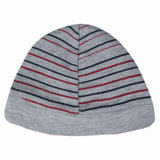 Baby Cap Gray Color With Stripes | Little Darling - Zubaidas Mothershop