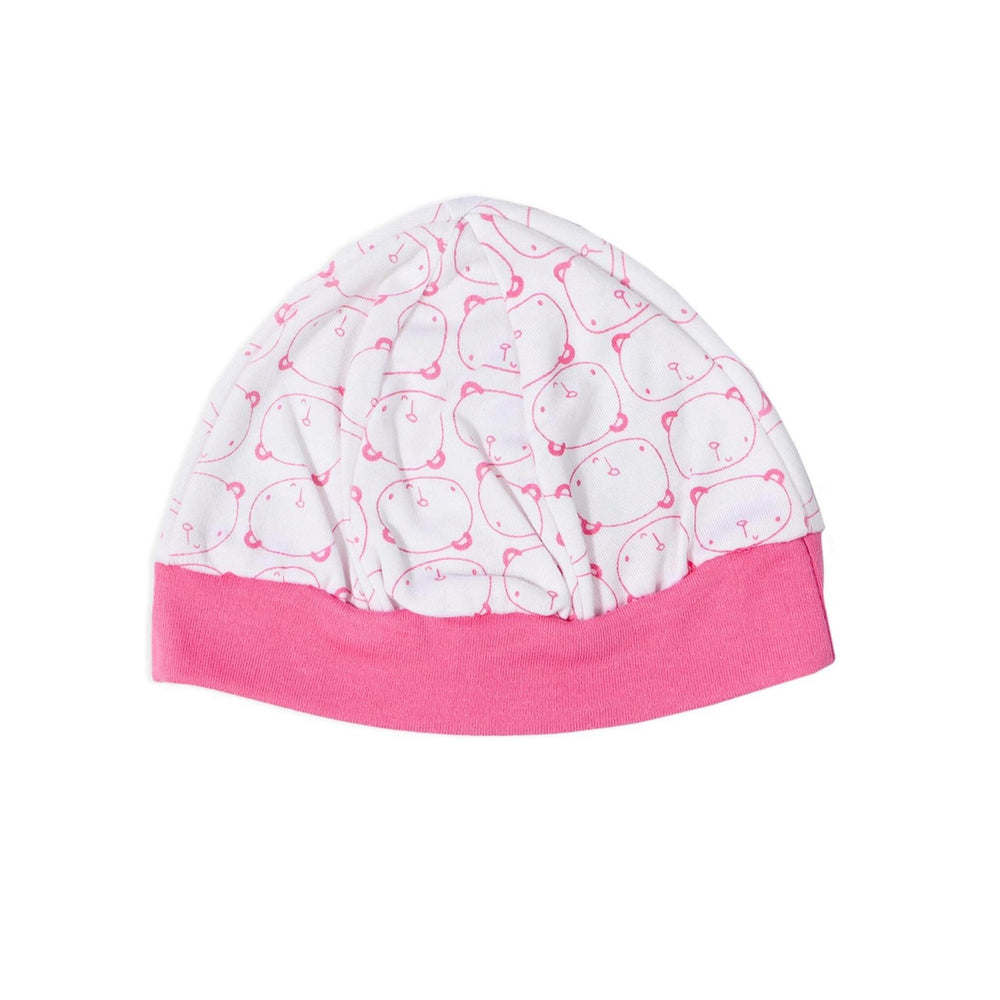 Baby Cap Pink Bear Print | Little Darling - Zubaidas Mothershop