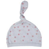 Baby Cap White Color Stars Print | Little Darling - Zubaidas Mothershop