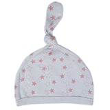 Baby Cap White Color Stars Print | Little Darling - Zubaidas Mothershop