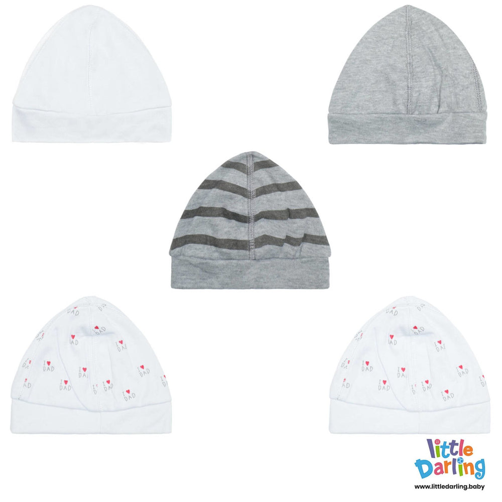 Baby Caps Patch Pk of 5 I Love Dad | Little Darling - Zubaidas Mothershop