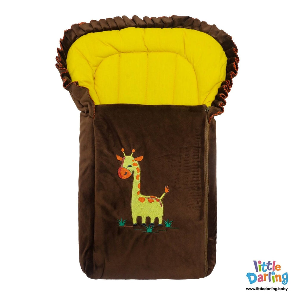 Baby Carry nest Frill Dark Brown | Little Darling - Zubaidas Mothershop