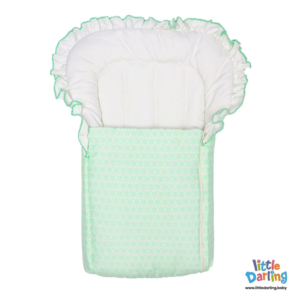 Baby Carry Nest Frill Light Sea Green | Little Darling - Zubaidas Mothershop