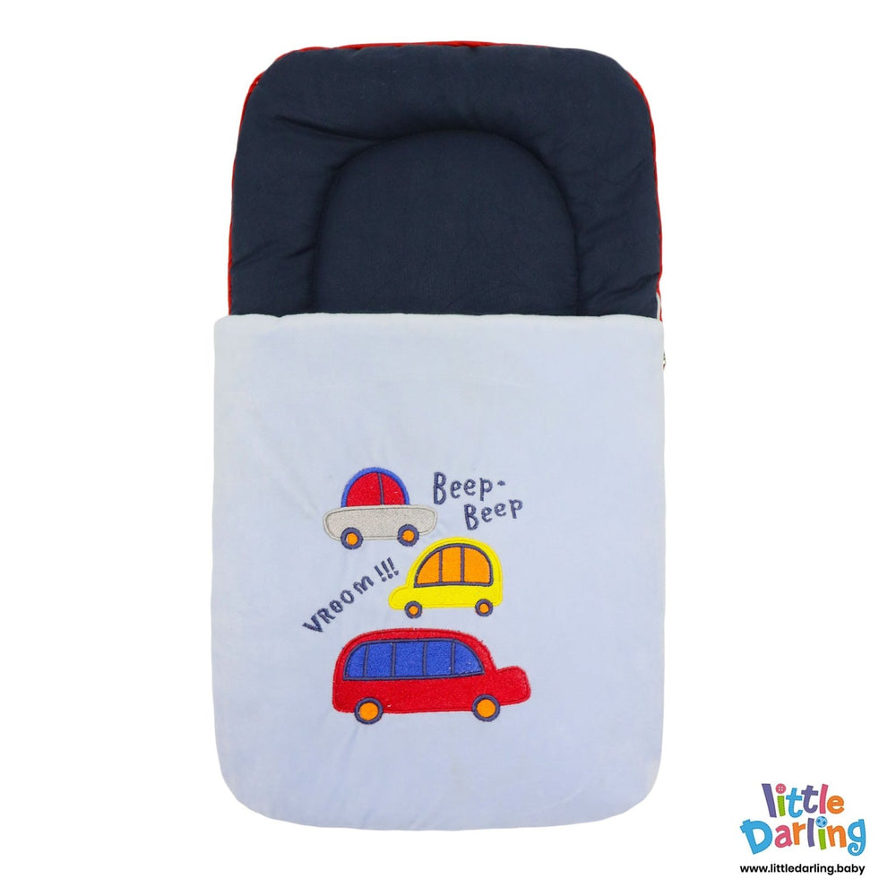 Baby Carry Nest Plain Beep Vroom Print | Little Darling - Zubaidas Mothershop