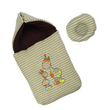 Baby Carry Nest Stripes Giraffe Embroidery | Little Darling - Zubaidas Mothershop