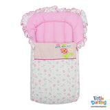 Baby Carrynest Frill White Color Flower Pattern | Little Darling - Zubaidas Mothershop