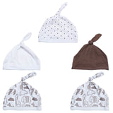 Baby Knotted Cap Pack Of 5 | Little Darling - Zubaidas Mothershop