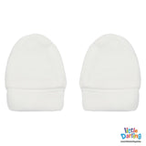 Baby Mittens Pair Pk Of 2 blue dotted | Little Darling - Zubaidas Mothershop