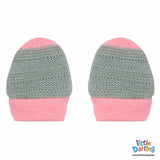 Baby Mittens Pair Pk Of 2 Gray Color | Little Darling - Zubaidas Mothershop