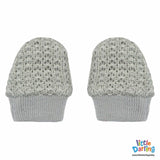 Baby Mittens Pair Pk Of 2 Gray Color | Little Darling - Zubaidas Mothershop