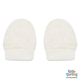 Baby Mittens Pair Pk Of 2 Orange color | Little Darling - Zubaidas Mothershop