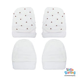 Baby Mittens Pair Pk Of 2 Triangle Print | Little Darling - Zubaidas Mothershop