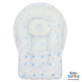 Baby Net Gadda Set 2 Pcs Bird & Bee Print | Little Darling - Zubaidas Mothershop