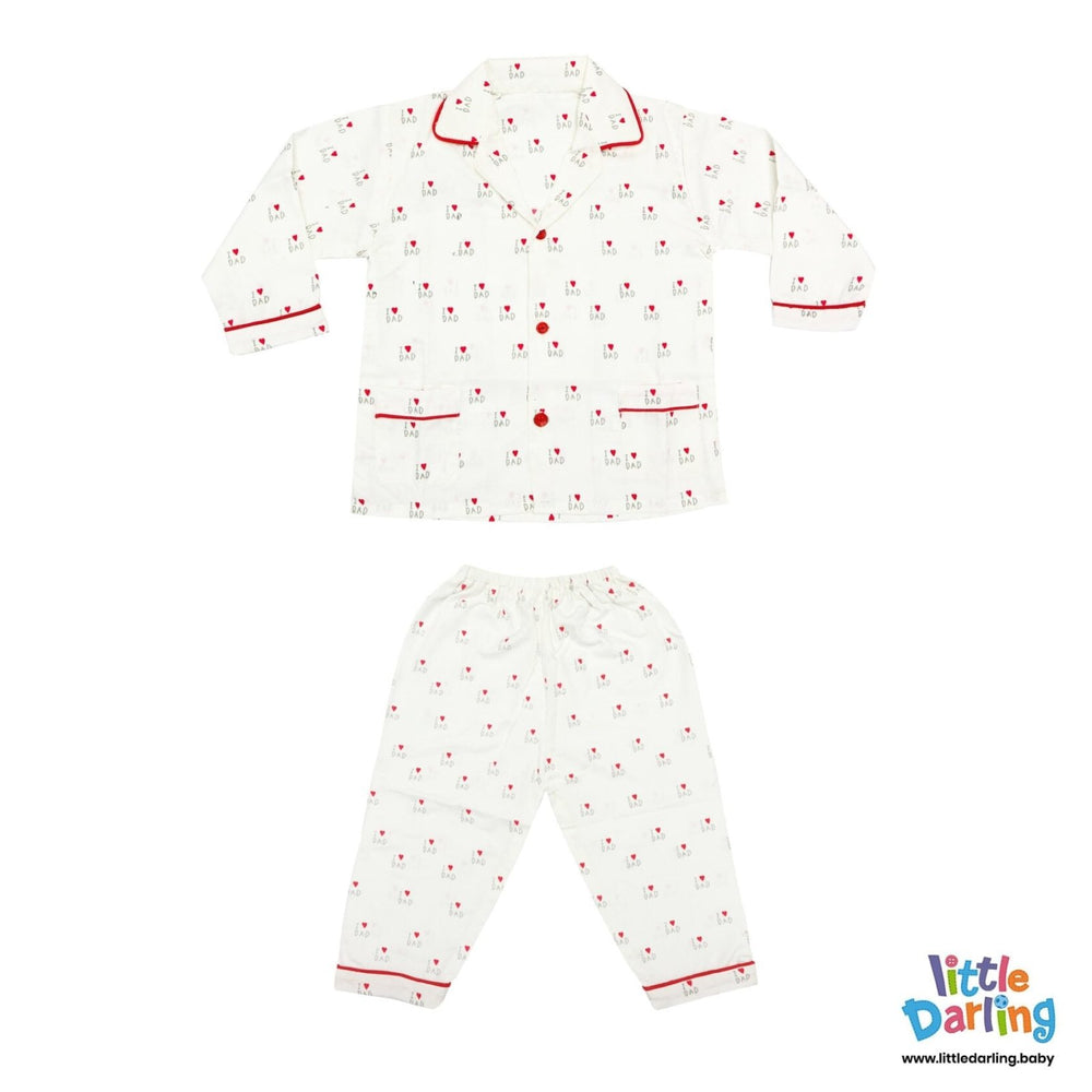 Baby Night Suit I Love Dad | Little Darling - Zubaidas Mothershop
