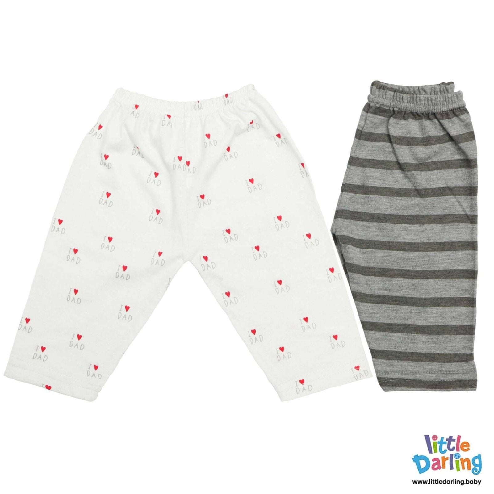 Baby Pajama Set White I Love Dad by Little Darling