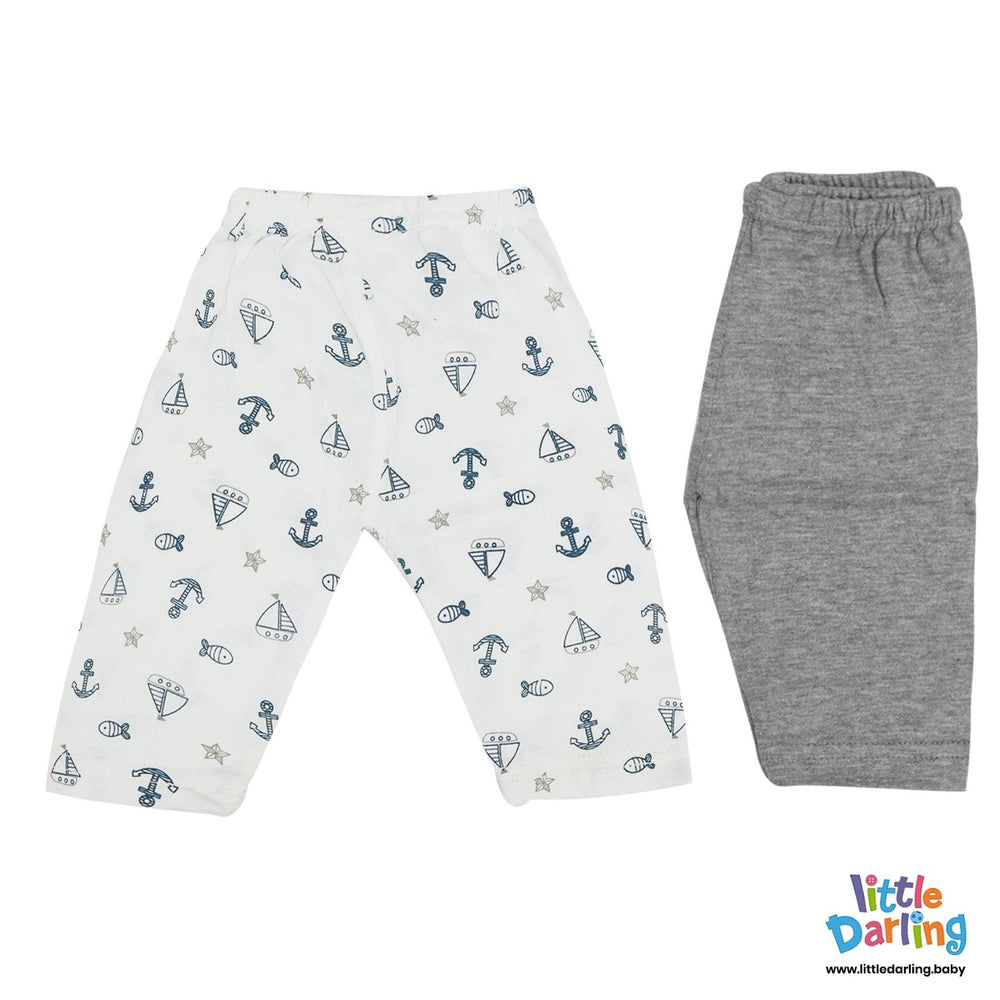 Baby Pajamas pk of 2 Anchor Print | Little Darling - Zubaidas Mothershop