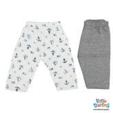 Baby Pajamas pk of 2 Anchor Print | Little Darling - Zubaidas Mothershop
