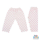 Baby Pajamas pk of 2 Red Dotted | Little Darling - Zubaidas Mothershop