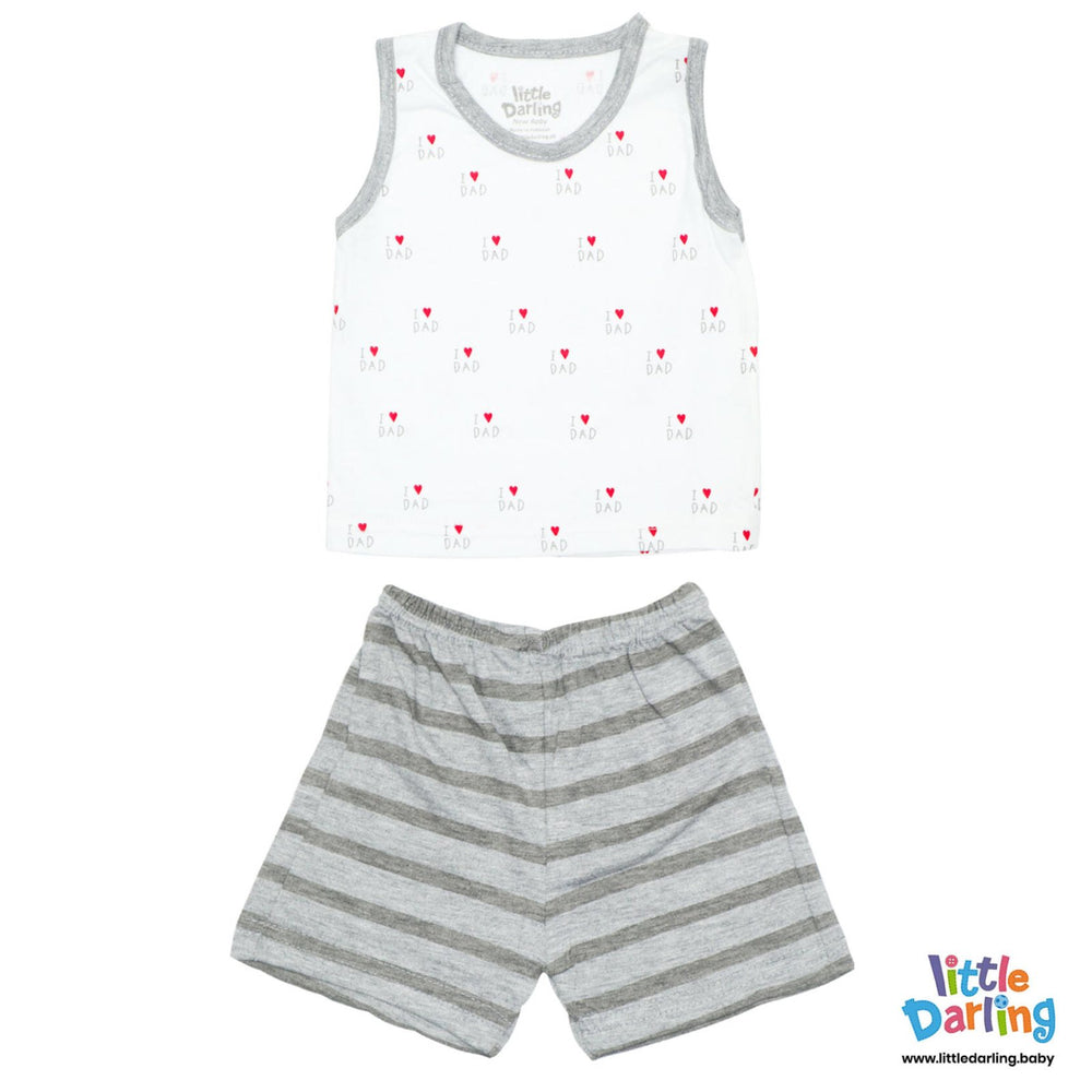 Baby Sando Suit I Love Dad | Little Darling - Zubaidas Mothershop