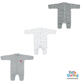 Baby Sleepsuits PK Of 3 I Love Dad | Little Darling - Zubaidas Mothershop