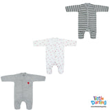 Baby Sleepsuits PK Of 3 I Love Dad | Little Darling - Zubaidas Mothershop