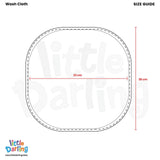 Baby Wash Clothes PK of 4 Hearts Pink Color | Little Darling - Zubaidas Mothershop