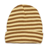 Baby Woolen Cap Cream And Brown Strips | Little Darling - Zubaidas Mothershop