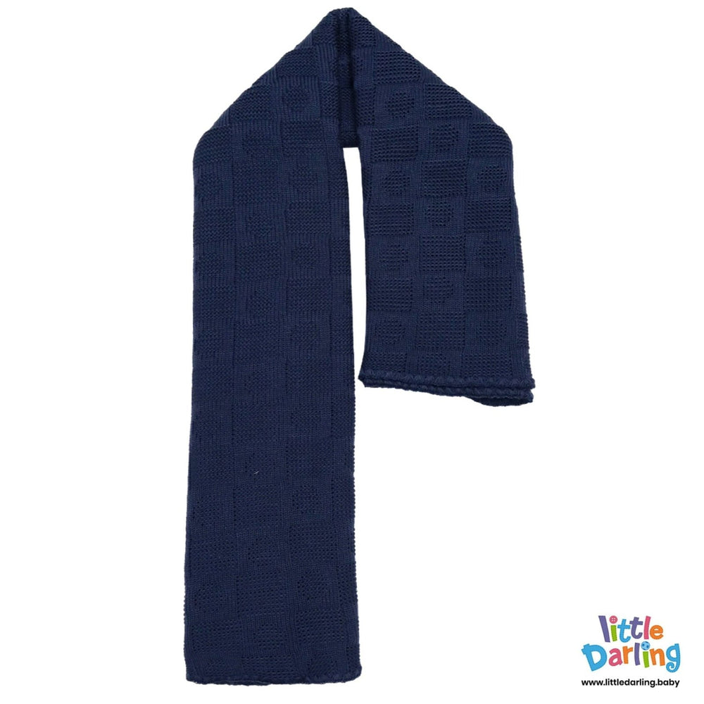 Baby Woolen Shawl Dark Blue | Little Darling - Zubaidas Mothershop