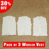 Baby Woolen Vest Sleeveless Pk of 3 | Little Darling - Zubaidas Mothershop