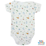 Bodysuit Pack of 3 Half Sleeve Giraffe Print | Little Darling - Zubaidas Mothershop