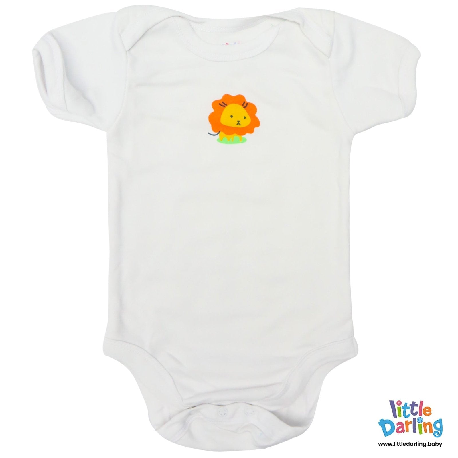 Bodysuit Pack of 3 Half Sleeve Lion Print by Little Darling